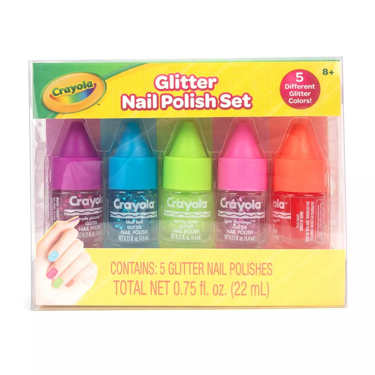 Crayola 5-Pack Glitter Nail Polish Set | Kohl's