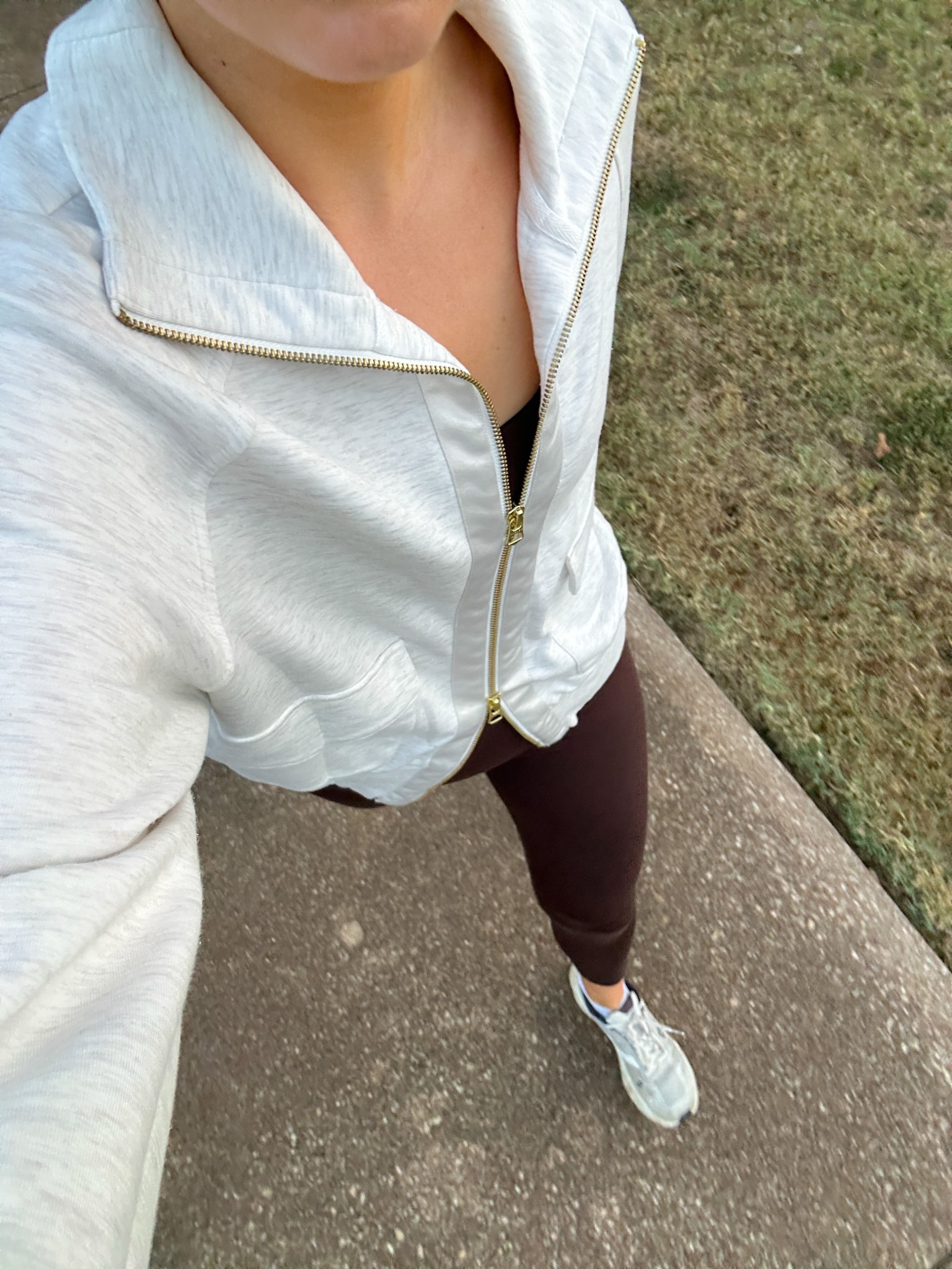 Gym + walking fit this am! Wearing an XS in everything!