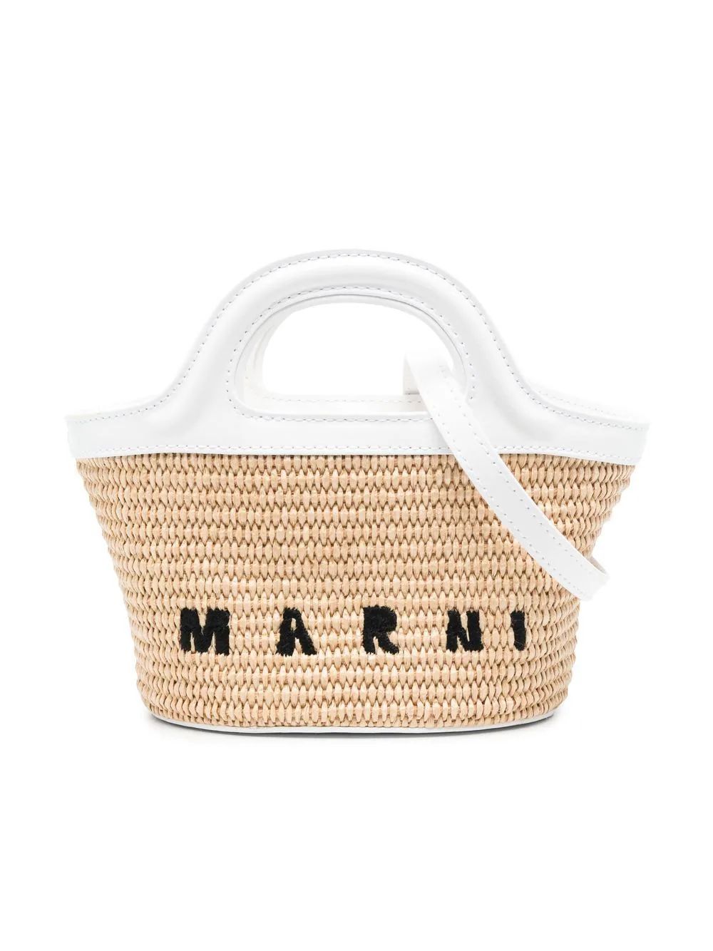 Marni Kids logo-print Woven Tote Bag - Farfetch | Farfetch Global