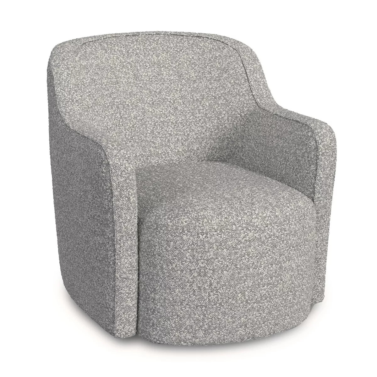 HomePop Upholstered Swivel Accent Chair White/Gray Boucle | Target