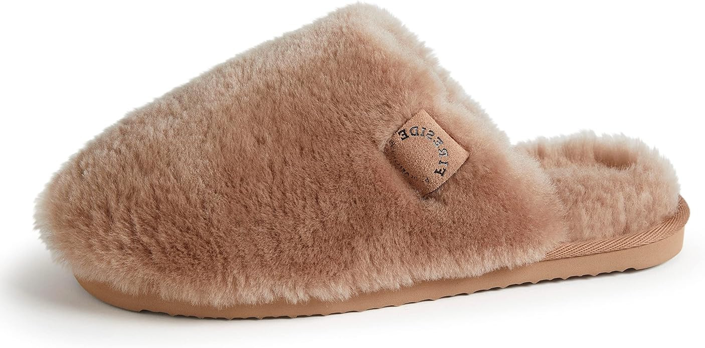 Fireside by Dearfoams Women's Shelly Beach All Over Shearling Easy on/Off Scuff Slipper | Amazon (US)