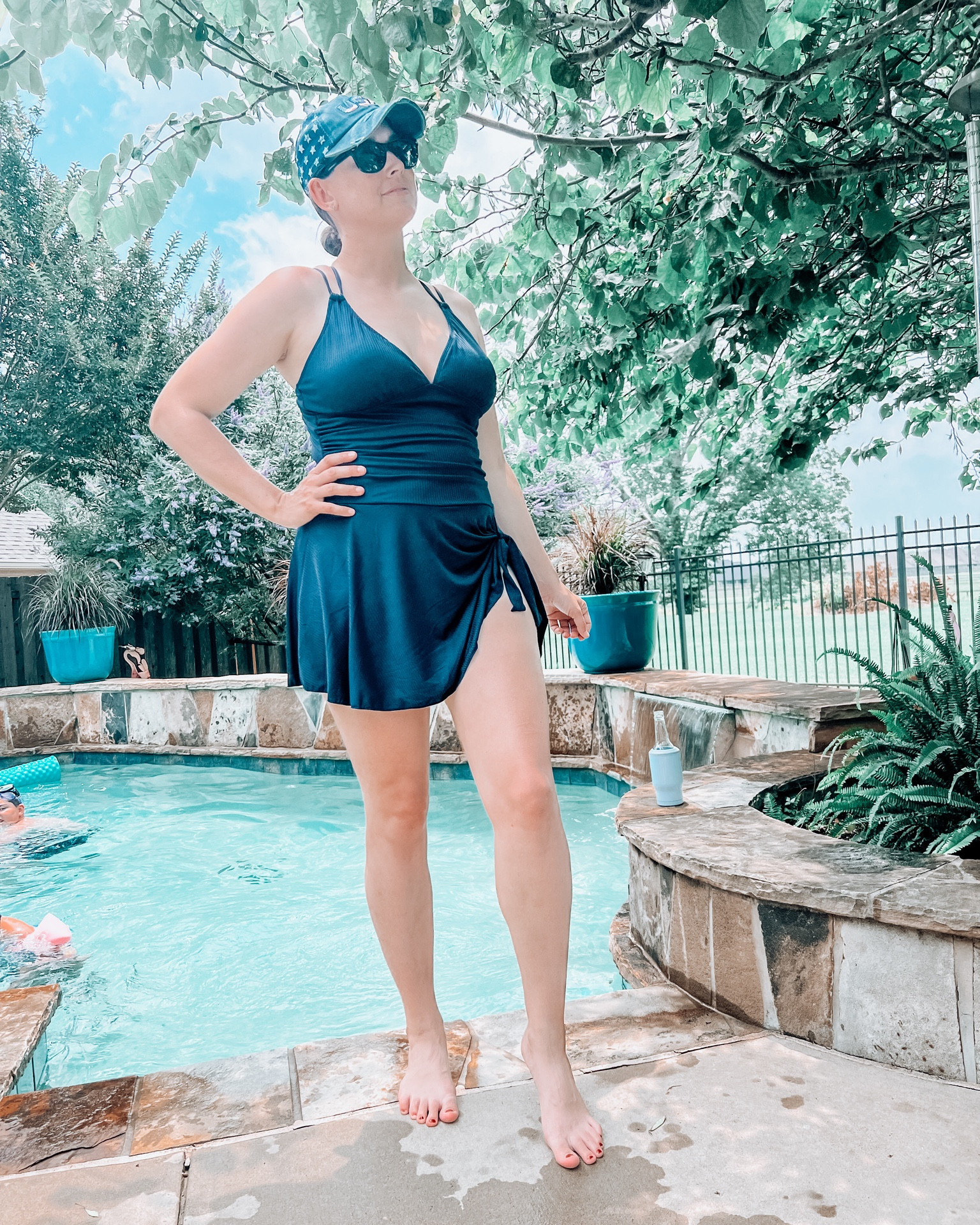 Super cute modest ribbed swimsuit  

#LTKSeasonal #LTKMidsize