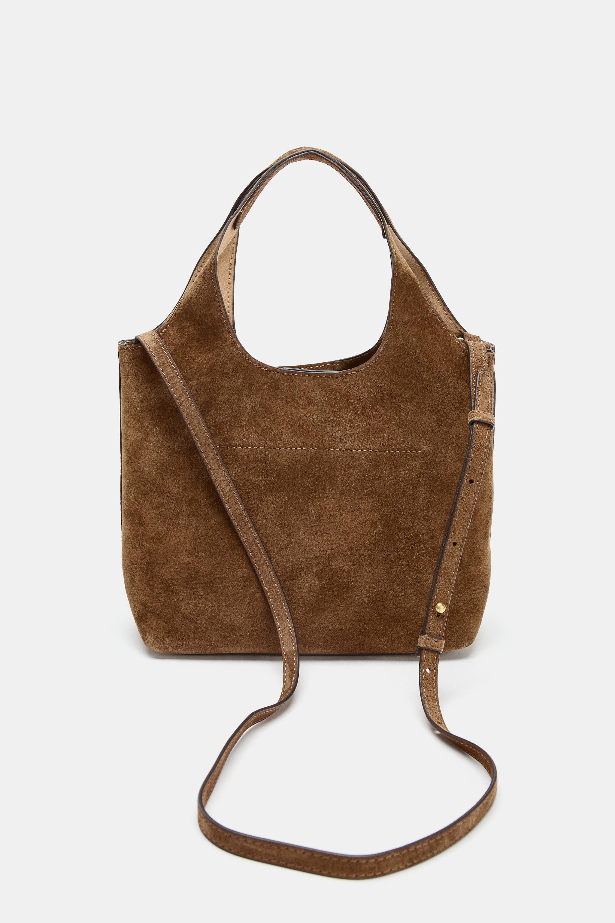 SPLIT SUEDE MINI TOTE BAG | Zara US