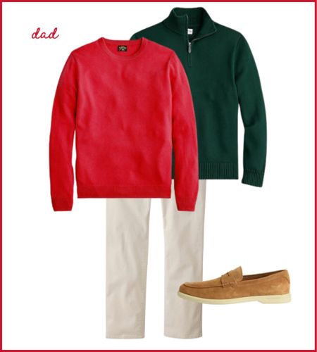 Family Christmas card outfit ideas for dad. Christmas card outfit inspiration. Color coordinated Christmas card outfits. Family outfits for Christmas  

#LTKHoliday #LTKfamily #LTKfindsunder100