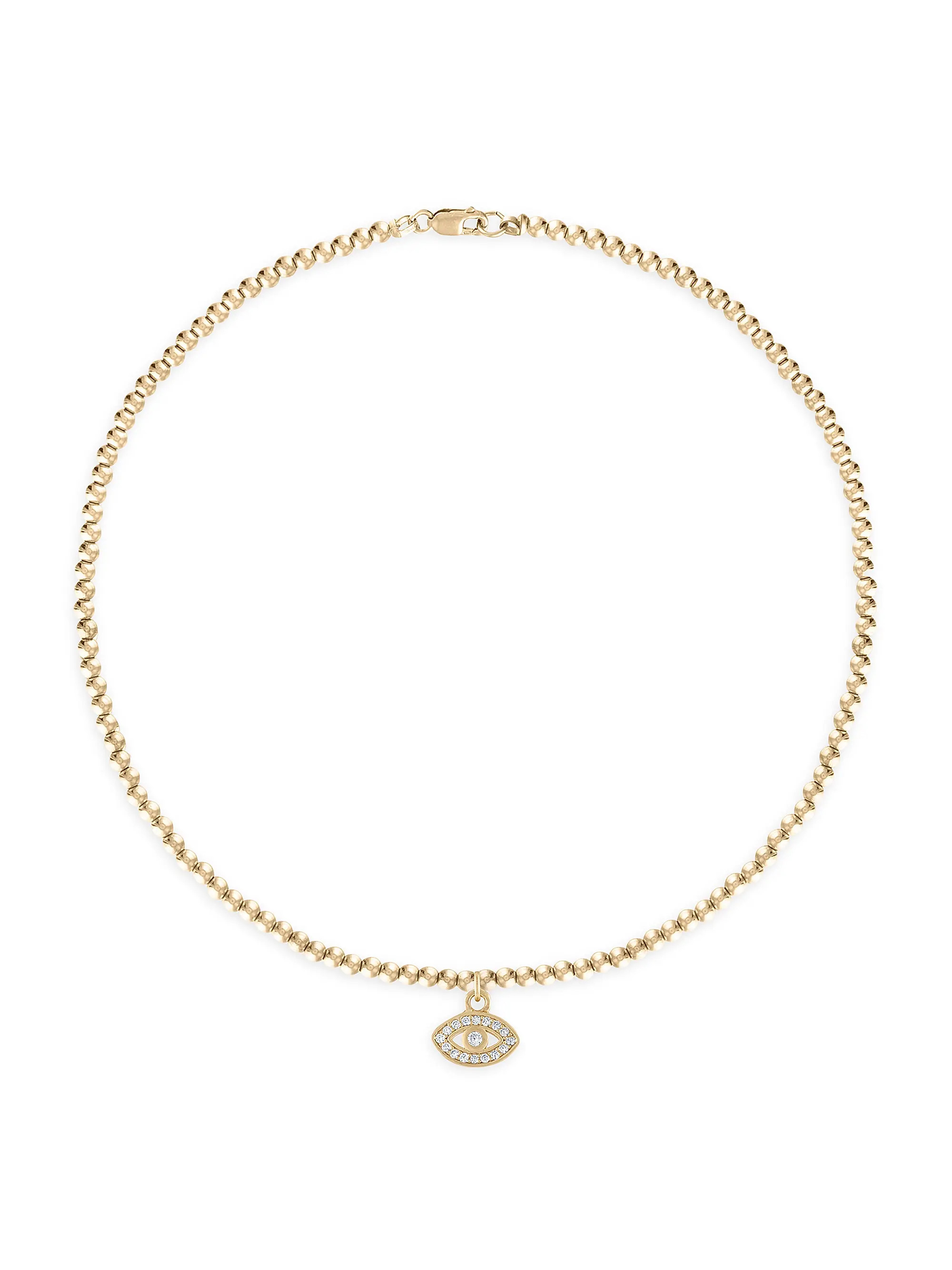 Alexa Leigh 14K-Gold-Filled &amp; Crystal Evil Eye Pendant Necklace | Saks Fifth Avenue | Saks Fifth Avenue