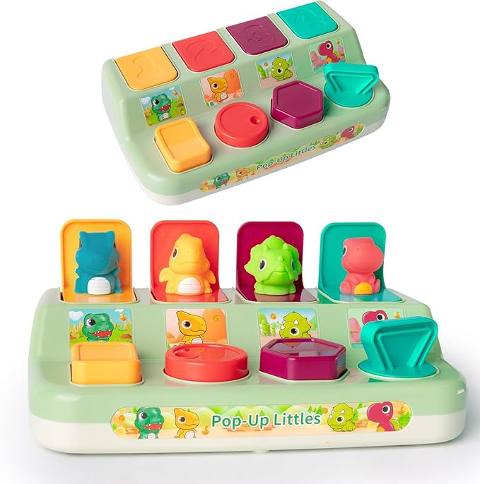 Cause and Effect Toy for 1 Year Old, Pop Up Dinosaur Toys, Montessori Developmental Toy for Baby ... | Amazon (US)