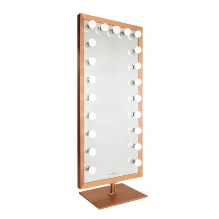 Impressions Vanity Starlight Full Body LED Makeup Mirror Vanity Mirrors with 21 Bulbus (Gold) | Walmart (US)