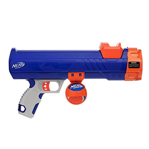 Nerf Dog Tennis Ball Blaster Dog Toy Blue/Orange, 16 Inch Compact Blaster with 1 Ball | Amazon (US)