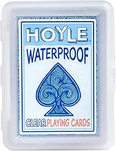 Hoyle Waterproof Playing Cards, Clear Plastic Deck of Cards for Outdoor Card Games, Camping, Beac... | Amazon (US)
