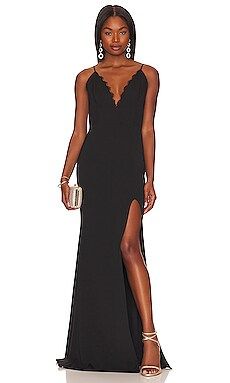 Katie May Saylor Gown in Black from Revolve.com | Revolve Clothing (Global)