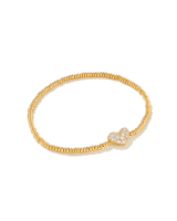 Ari Gold Pave Heart Stretch Bracelet in White Crystal | Kendra Scott | Kendra Scott