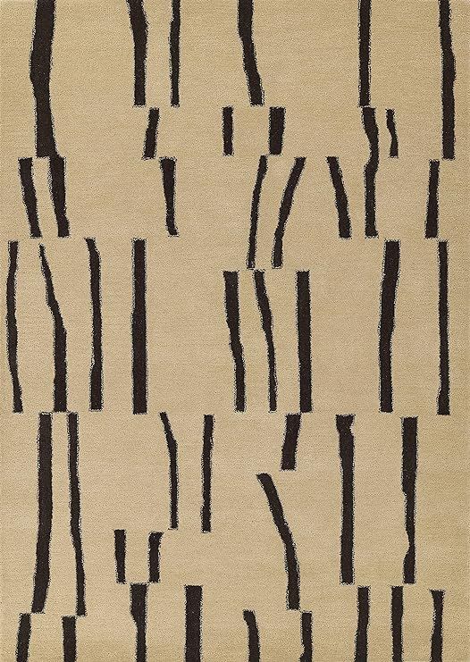 Momeni Simba Wool Hand Tufted Contemporary Indoor Area Rug, Ivory, 9' X 12' | Amazon (US)