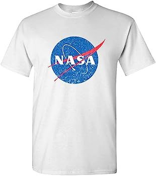 NASA Retro Logo Vintage Look Space 80's - Mens Cotton T-Shirt | Amazon (US)