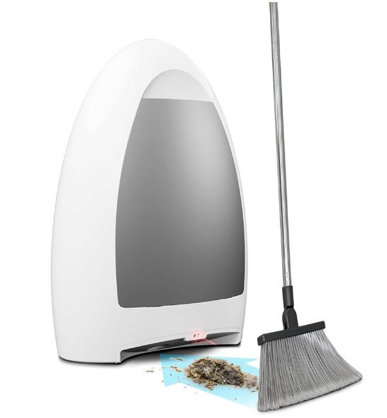 EyeVac Home Touchless Vacuum Automatic Dustpan - Great for Sweeping Pet Hair Food Dirt Kitchen - Ultra Fast & Powerful, No More Bending Down, Bagless, Corded, Automatic Sensors, 1000 Watt (White) home cleanig sweep automatic collection 

 