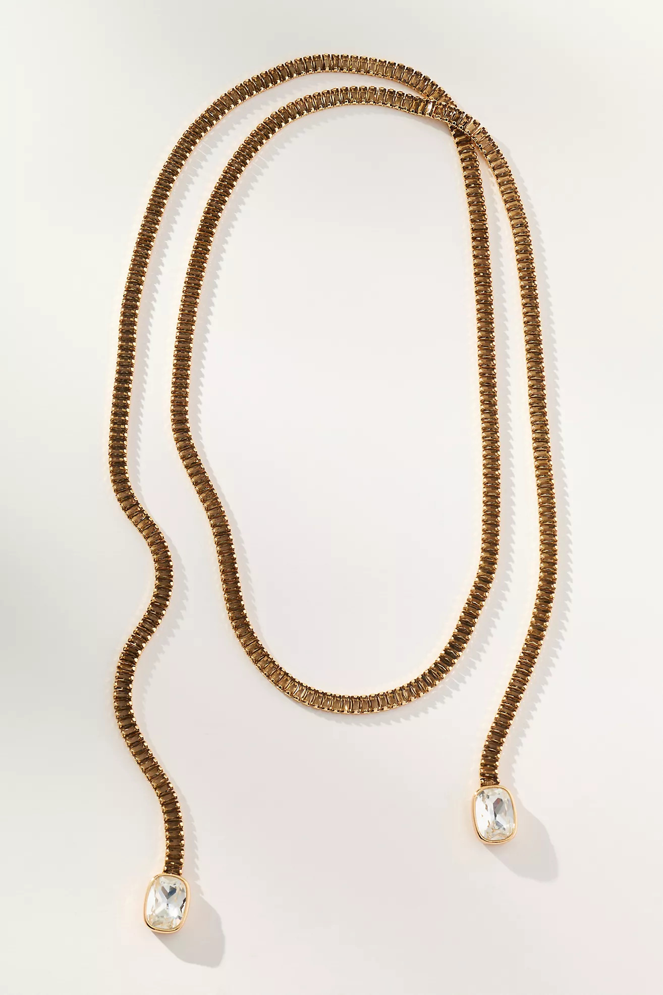 Layered Snake Chain Crystal Necklace | Anthropologie (US)