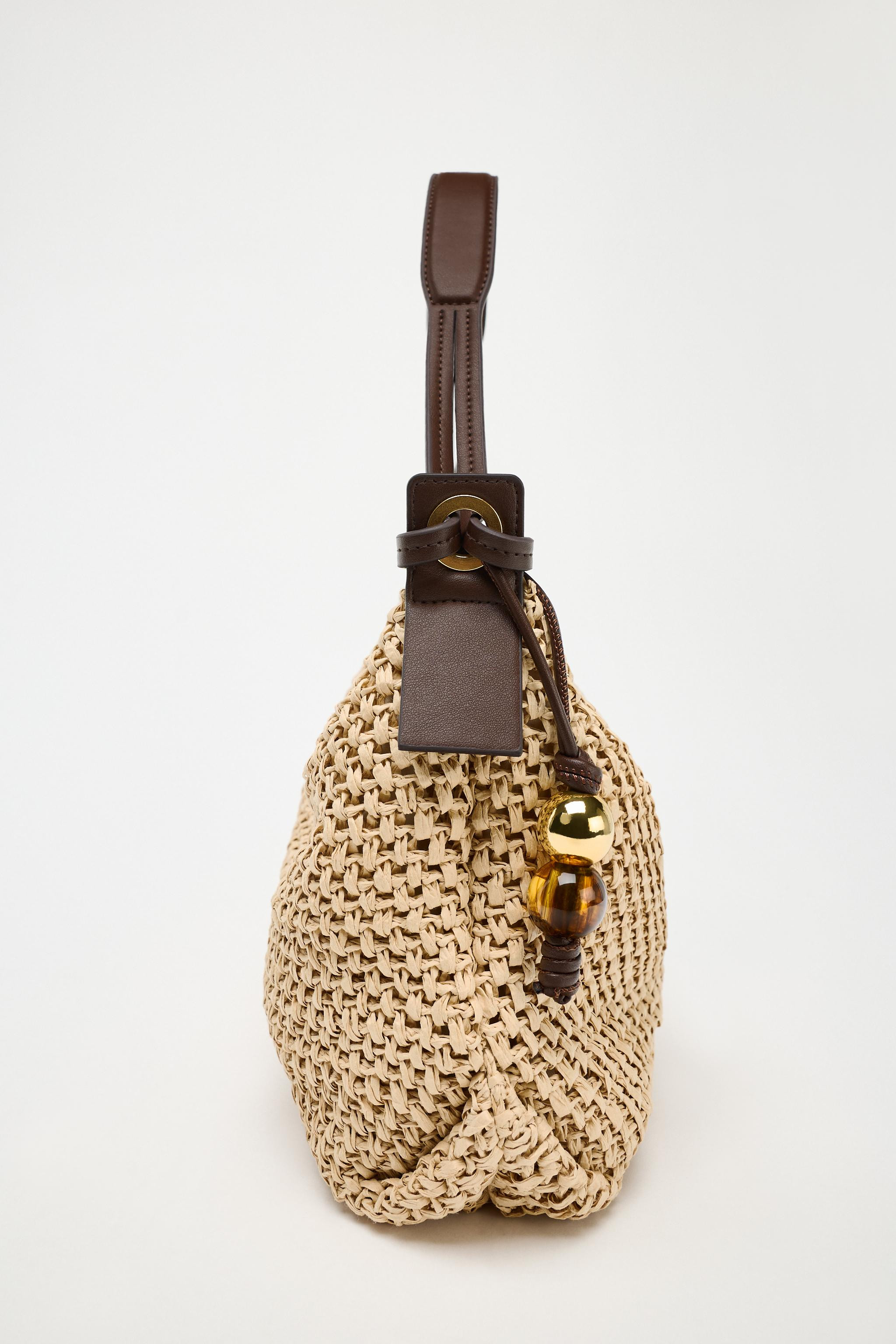 WOVEN SHOPPER BAG WITH CHARM | Zara US