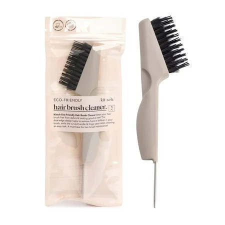 Kitsch Double Sided Hair Brush Cleaner Tool Salon Solution for Removing Dust from Cushion Grey 1pc | Walmart (US)