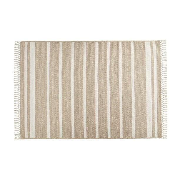 BH&G, Natural and Ivory Stripe 7' x 10' Outdoor Rug by Dave & Jenny Marrs | Walmart (US)