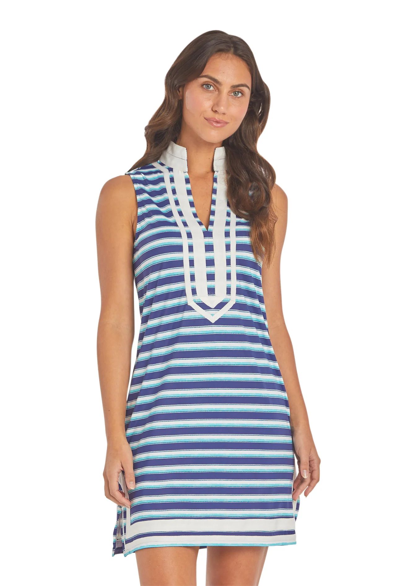 Delray Stripe Sleeveless Tunic Dress | Cabana Life