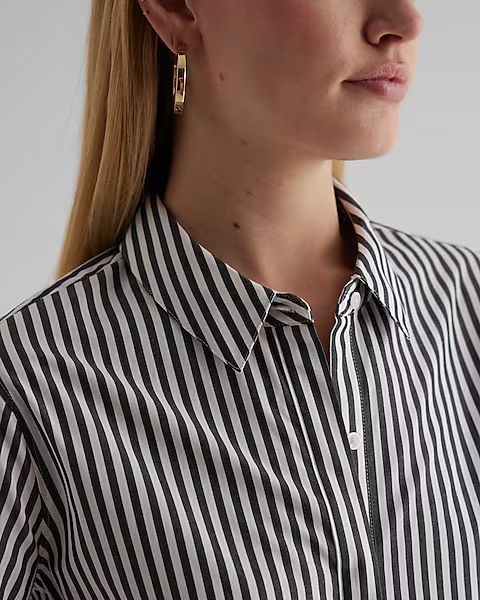 Striped Slim Portofino Shirt | Express