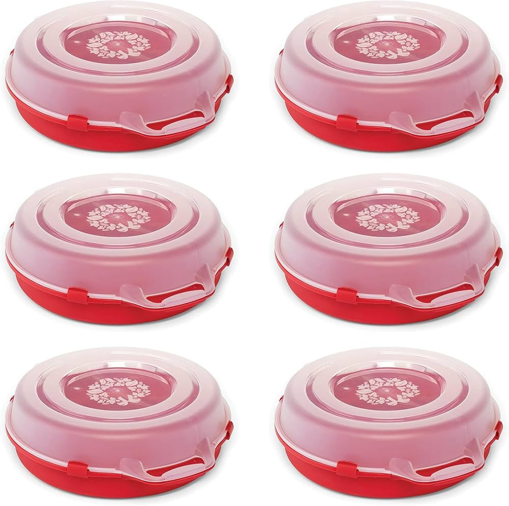 HOMZ 24'' Stackable and Nestable Holiday Wreath Plastic Storage Containers with Secure Latching L... | Amazon (US)