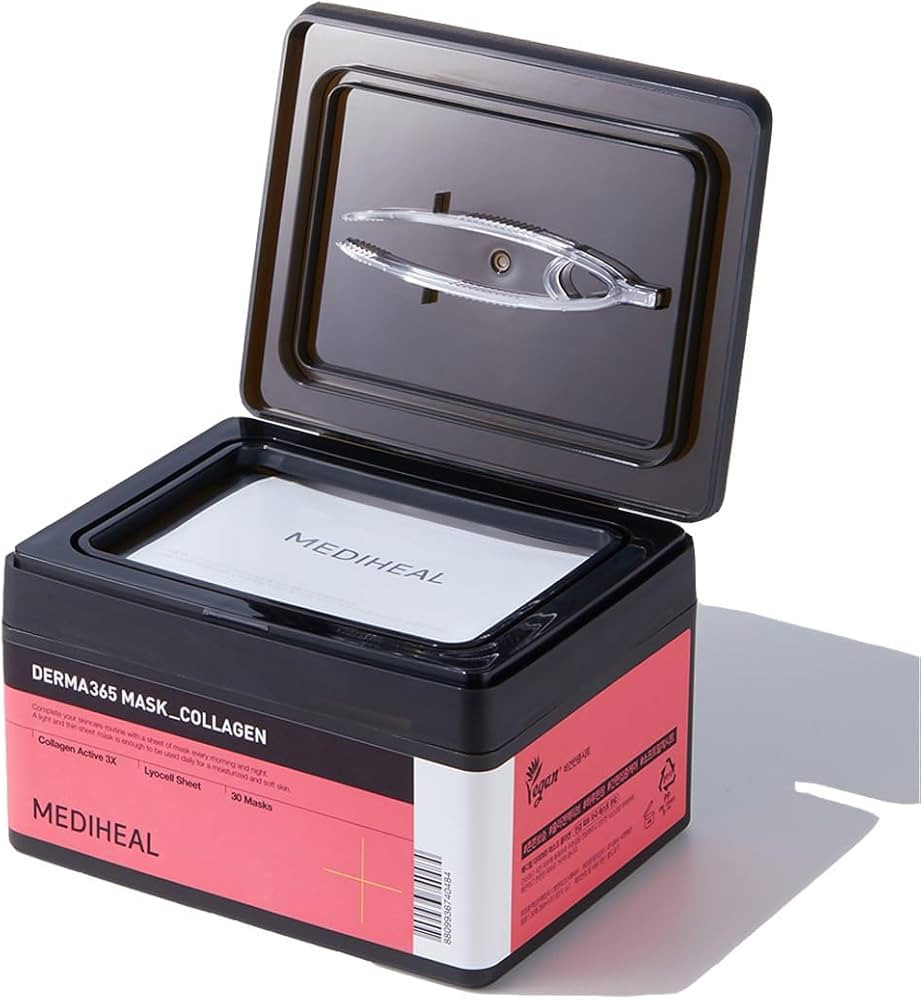 Mediheal Derma 365 Collagen Mask (30 Masks) - Daily Skin Care Mask for Firm Moisturizing to Lift ... | Amazon (US)