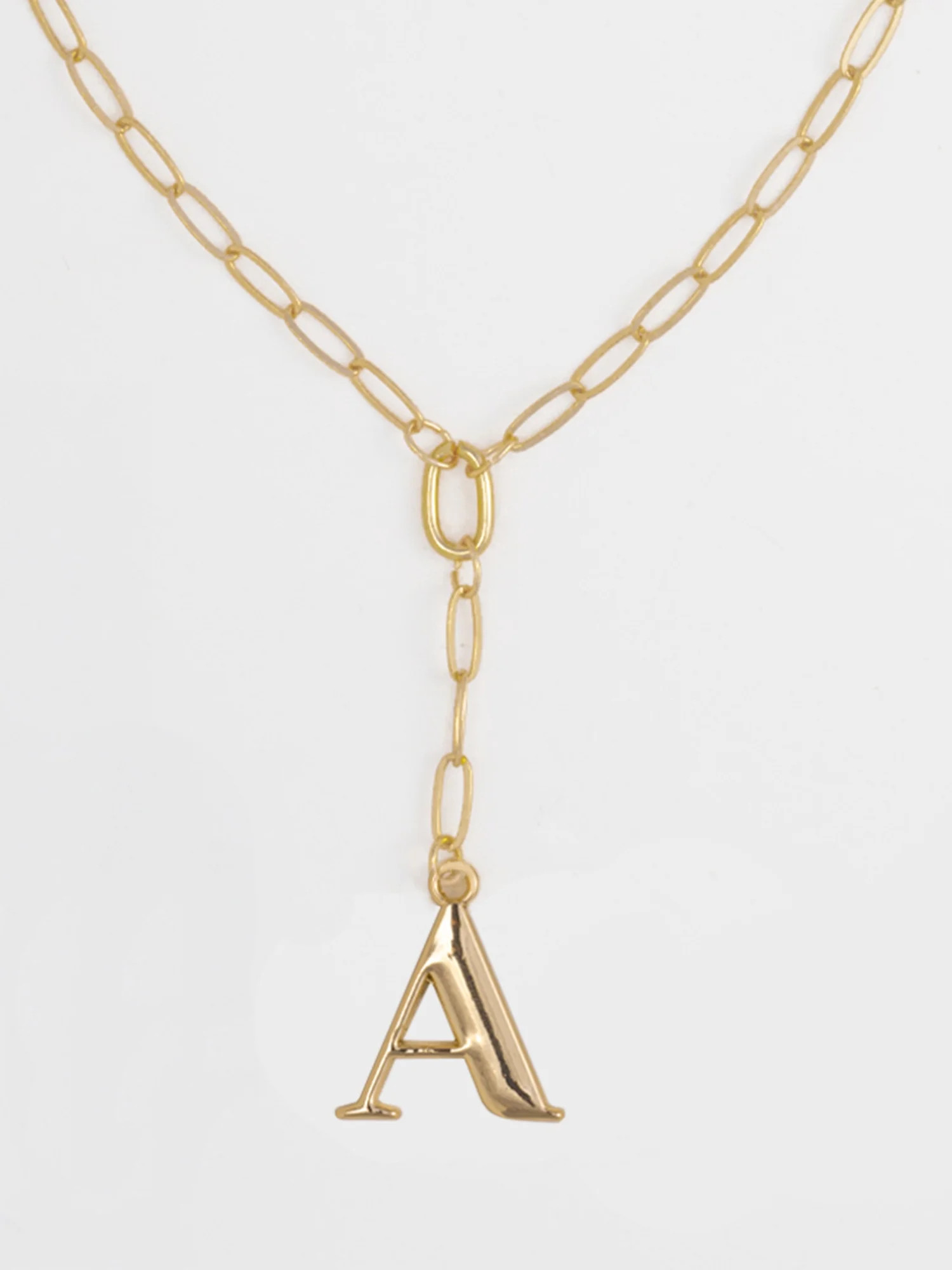 Time and Tru Women s Goldtone Initial Necklace A | Walmart (US)
