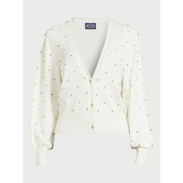 Scoop Women’s Long Sleeve Party Cardigan, Sizes XS-XXL | Walmart (US)