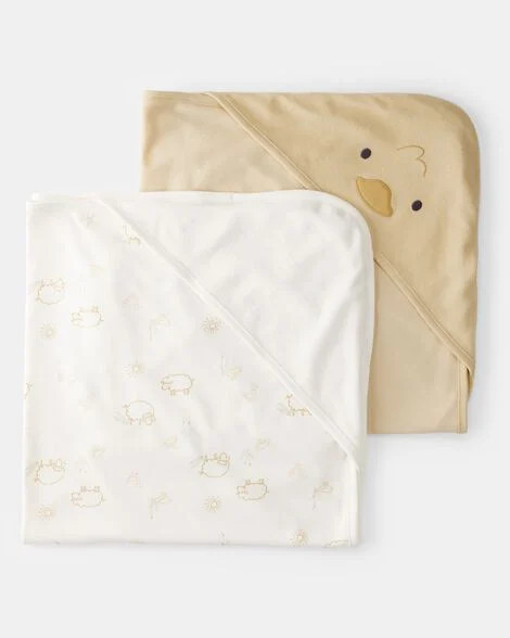 Carter's Baby Boys 2-Pack Hooded Towels - Yellow OSZ Yellow | Carter's Inc