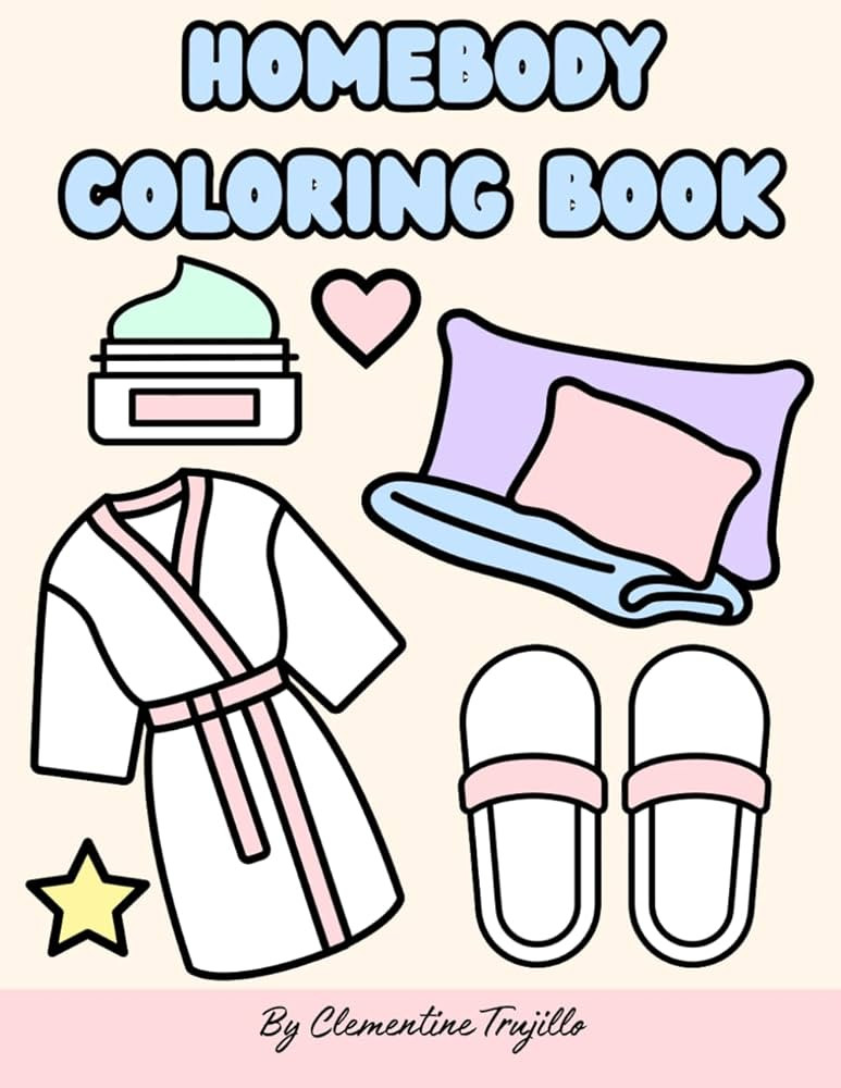 Homebody Coloring Book for Kids Ages 4–8: Simple and Relaxing Coloring Pages for Calm Days Spen... | Amazon (US)