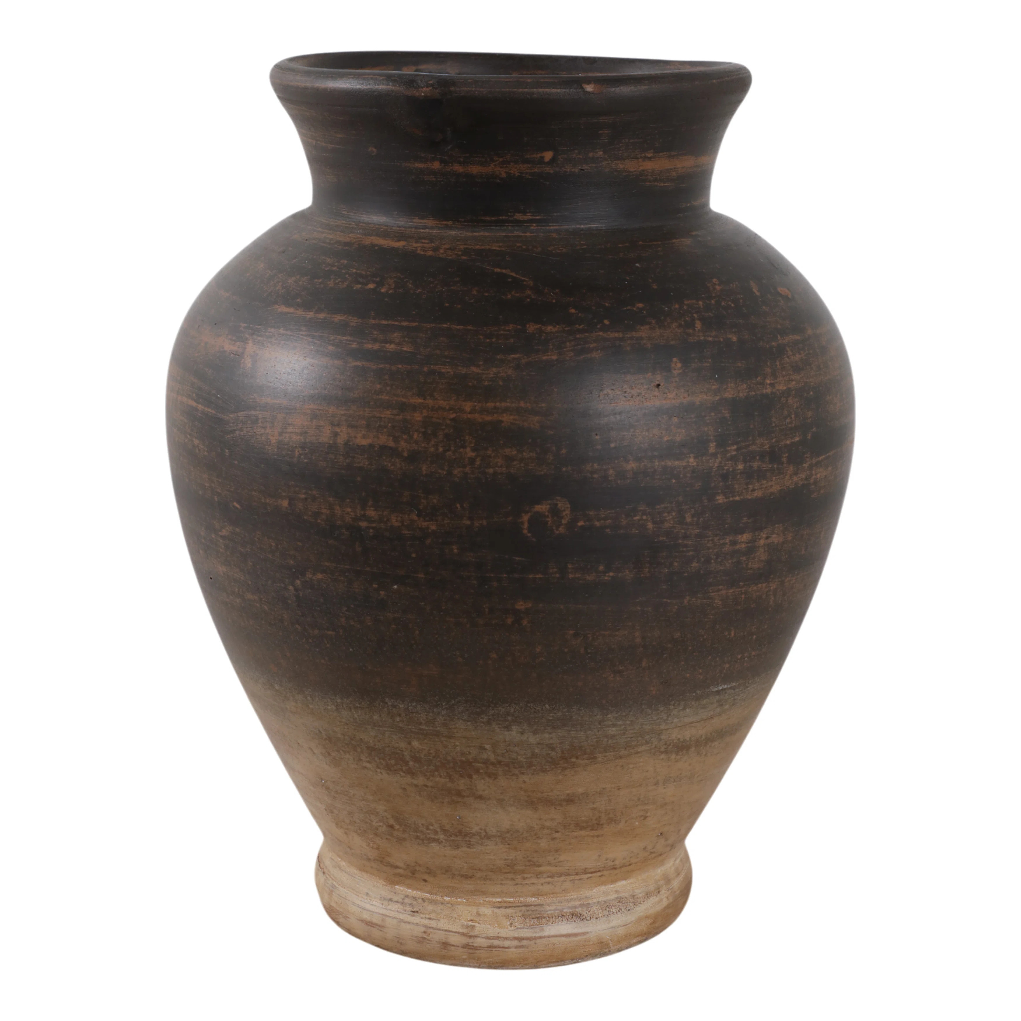 Vase Pottery Terracotta Traditional Design Home Office Bedroom Living Room Decor - 13" Brown | Wayfair North America