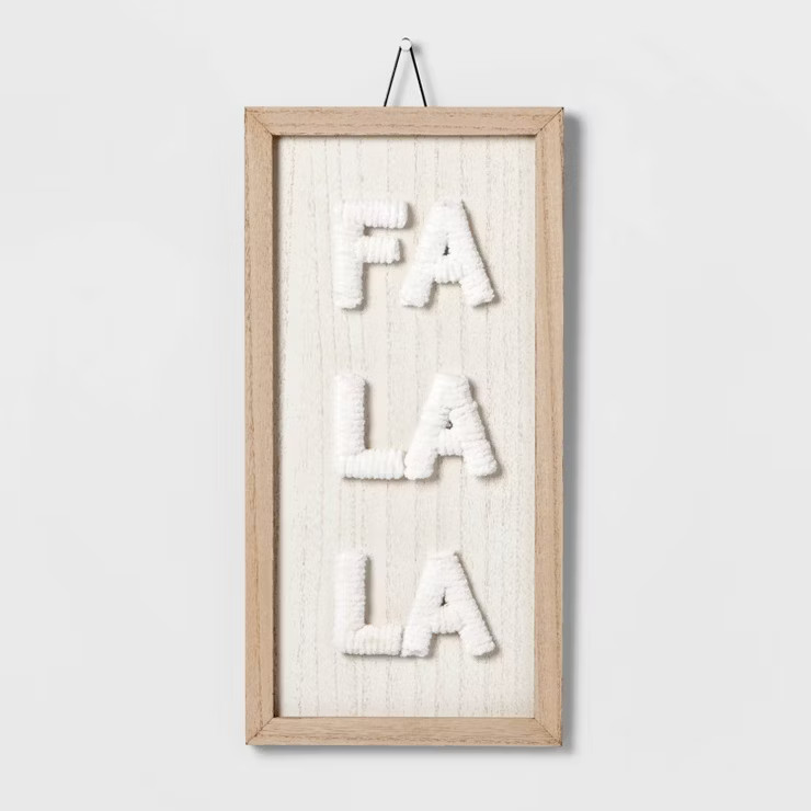 8" 'Fa La La' Wood Wall Sign - Wondershop™ | Target