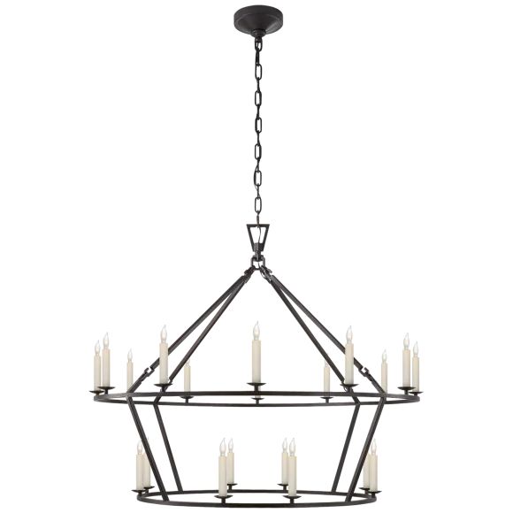 Darlana Large Two-Tiered Ring Chandelier | Visual Comfort