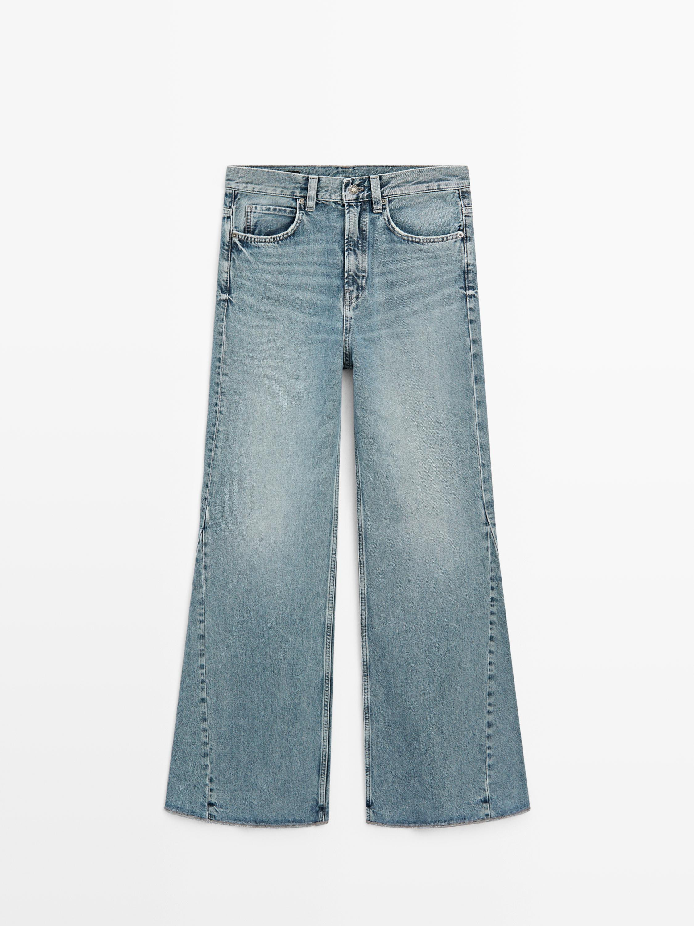High-waist flare fit jeans | Massimo Dutti UK