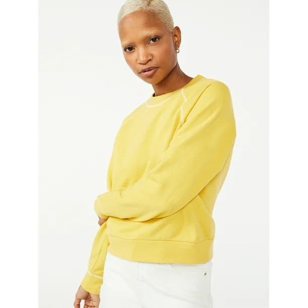 Free Assembly Women's Classic Raglan Sweatshirt - Walmart.com | Walmart (US)