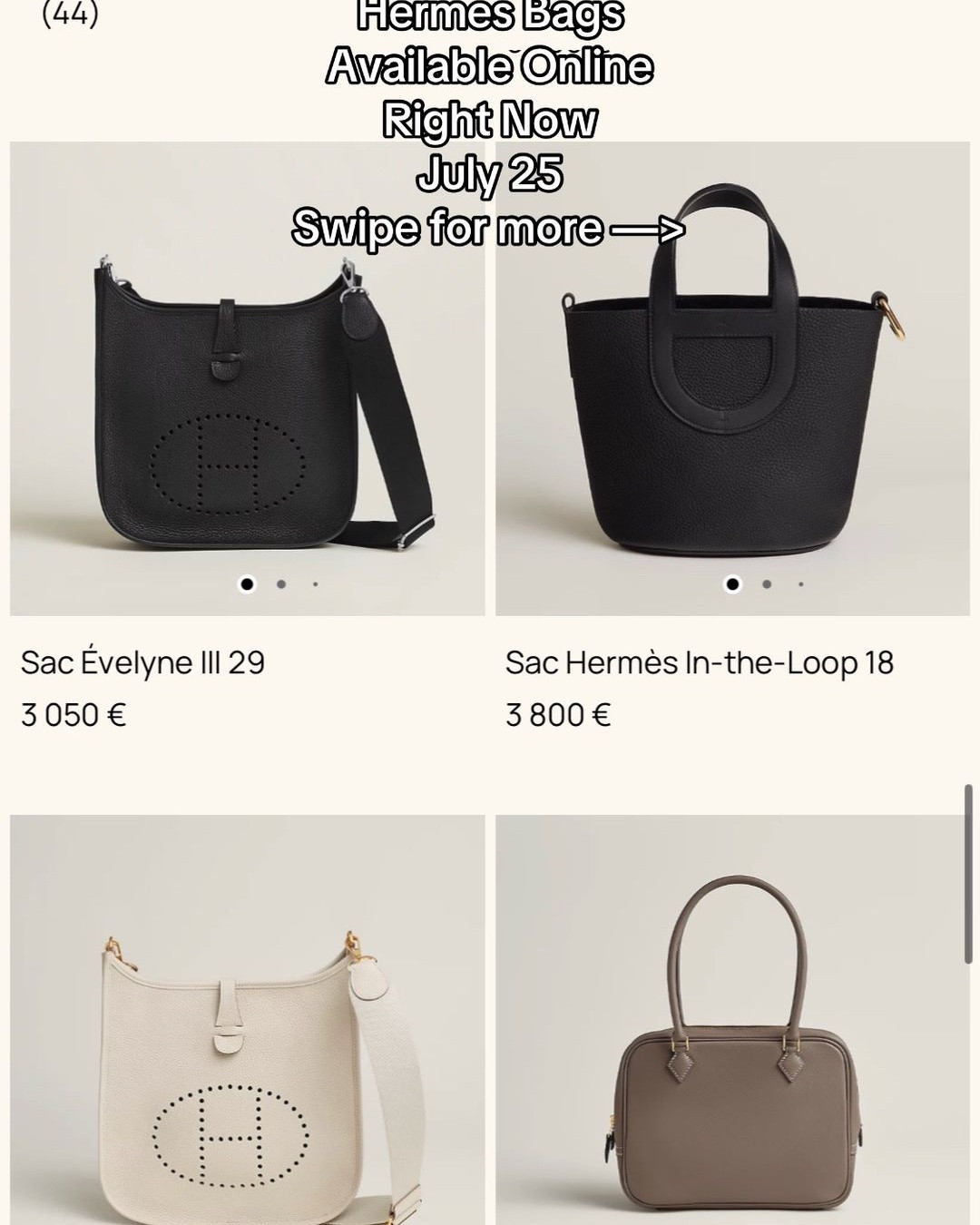 Final Video - Hermes Bags Available Online on the website right now - #hermes #hermesbags #hermesonline #hermesbagdrop #shopaholic