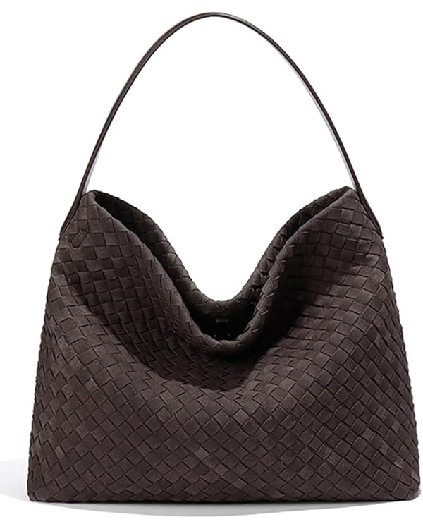 Slouchy Suede Woven Hobo Bags Women Trendy Suede Purse Crossbody Crescent Shoulder Satchel Bag To... | Amazon (US)