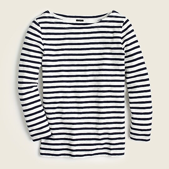 Striped boatneck T-shirt | J. Crew US