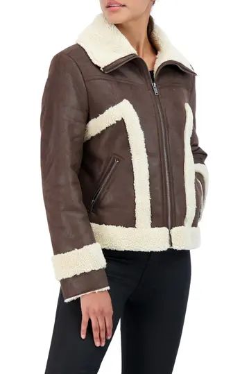 Collection Zip Front Faux Shearling Jacket | Nordstrom Rack