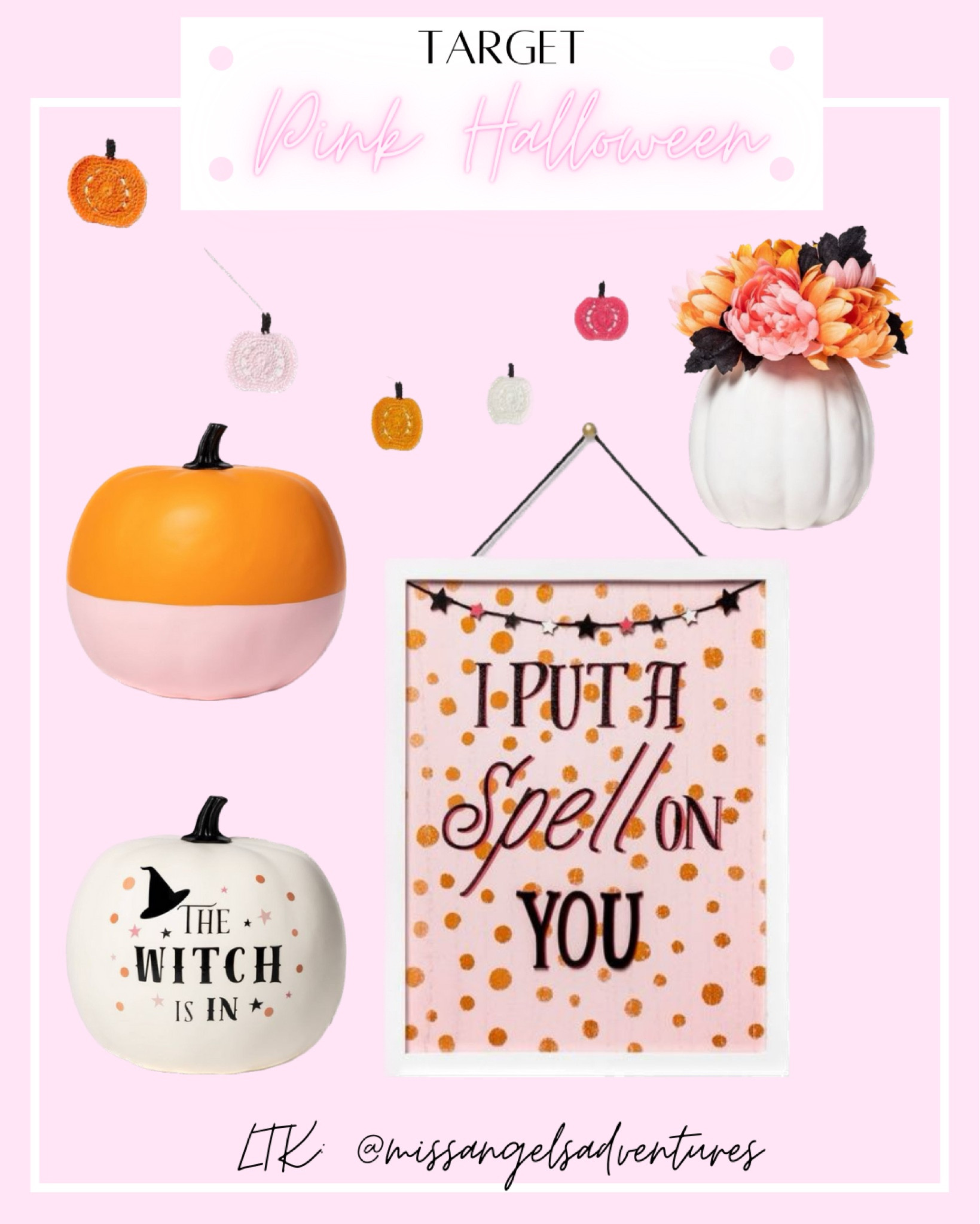 Pink Halloween. Halloween decor. Target Halloween decor. Target decor. Target home decor. Pastel Halloween. Pastel home decor. Home decor. Halloween home. 

#LTKSeasonal #LTKhome #LTKHalloween