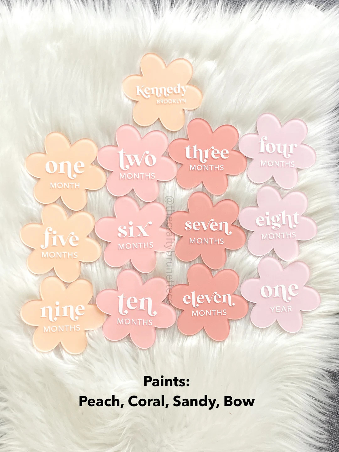 Daisy Acrylic Milestone Set, Monthly Milestone Set, Acrylic Milestone Discs, Baby Milestone Cards... | Etsy (US)