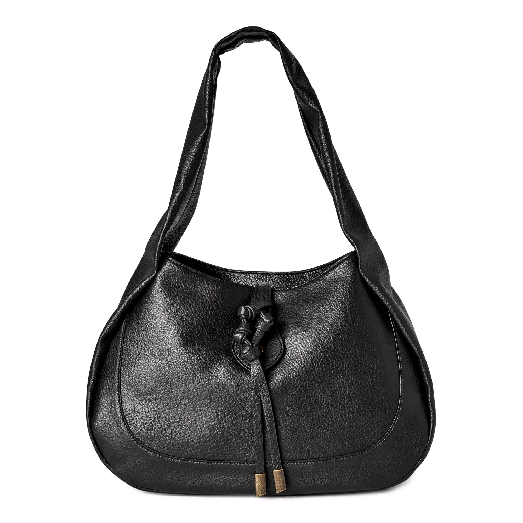 Time and Tru Women’s Brooks Shoulder Handbag Black | Walmart (US)