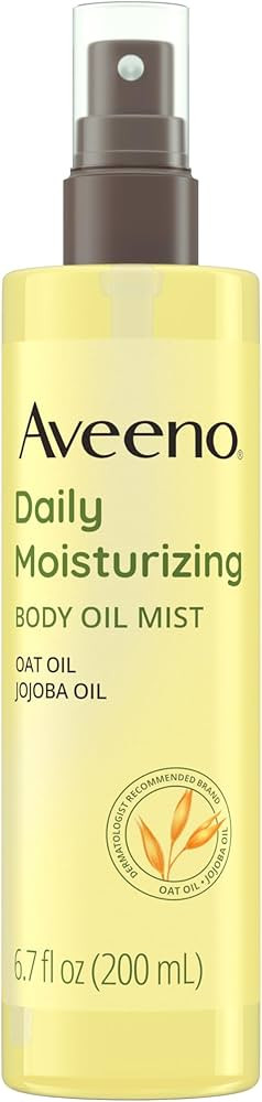 Aveeno Daily Moisturizing Dry Body Oil Mist with Oat and Jojoba Oil for Dry, Rough Sensitive Skin... | Amazon (US)