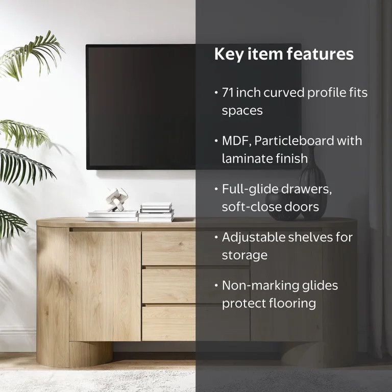 Duval Sideboard Storage Cabinet in Hickory Frost | Walmart (US)