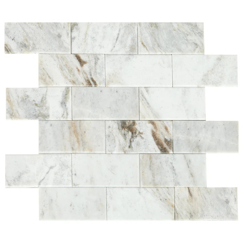 Simply Stick Mosaix 4'' W x 2'' L Natural Stone Peel and Stick Mosaic Tile | Wayfair North America