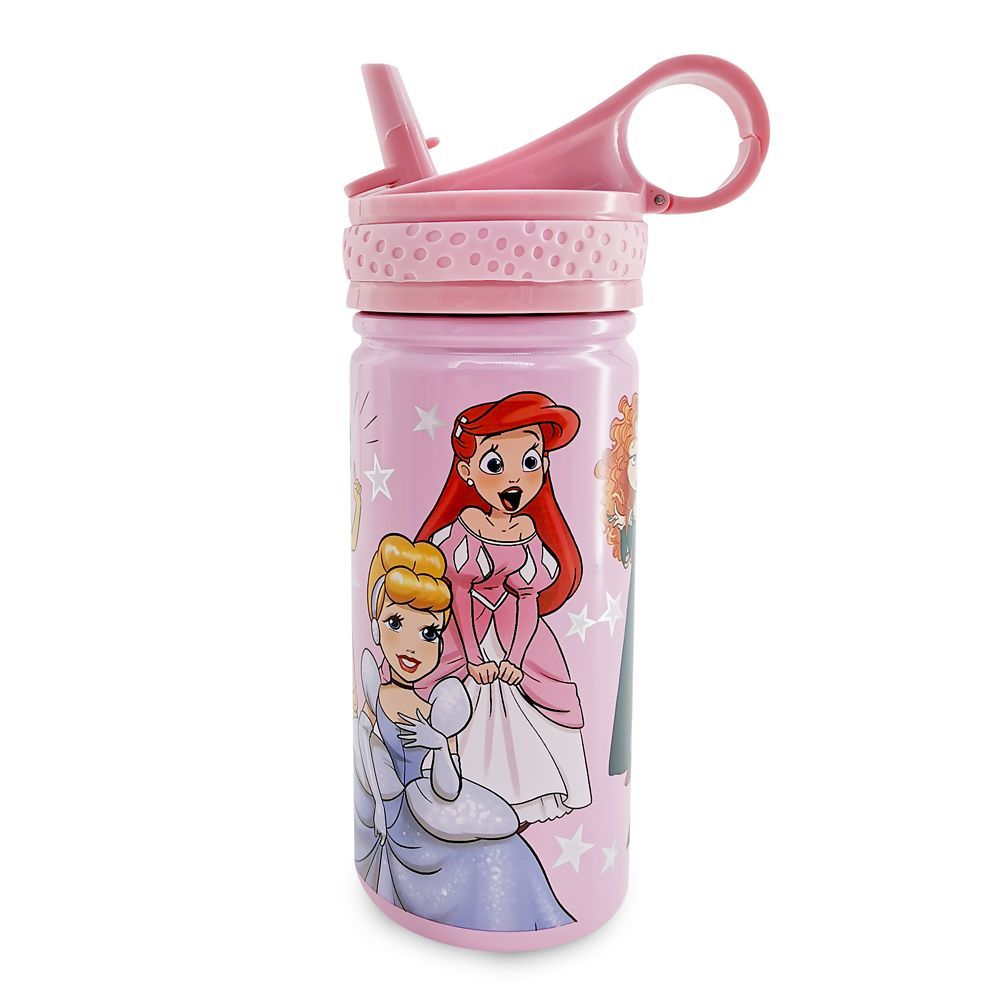 Disney Princess Steel Water Bottle with Built-In Straw | Disney Store