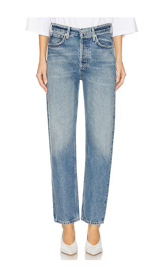 Blaine High Rise Straight in Perri | Revolve Clothing (Global)