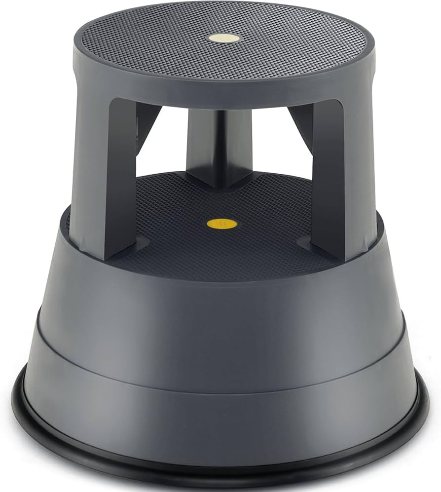 Giantex Rolling Step Stool, Library Stool w/Non-Slip Platform, Thick Rubber Ring, Outdoor Indoor ... | Amazon (US)