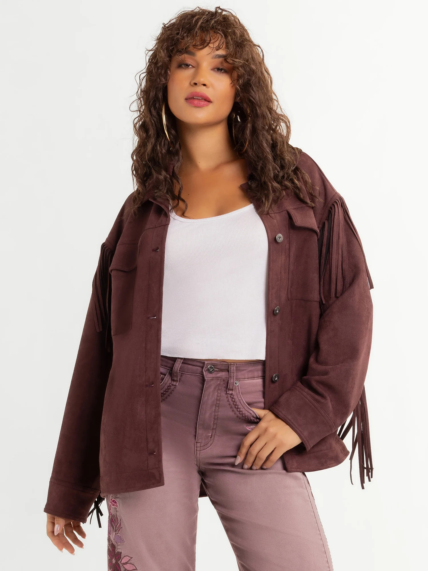 Jessica Simpson Women's Faux Shearling Jacket, Sizes XS-XL | Walmart (US)