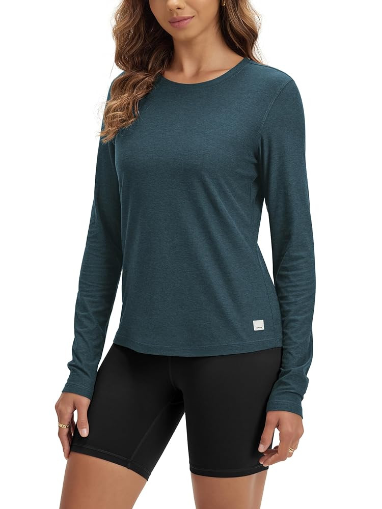 ODODOS Women's Long Sleeve T-Shirt - Ultra Soft Stratum Tech Performance Top UPF 50+ Breathable C... | Amazon (US)